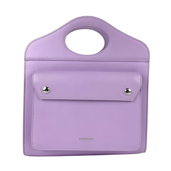 Burberry BURBERRY Handbag Shoulder Bag Leather Purple Women's z5210 - Picture 1 of 5
